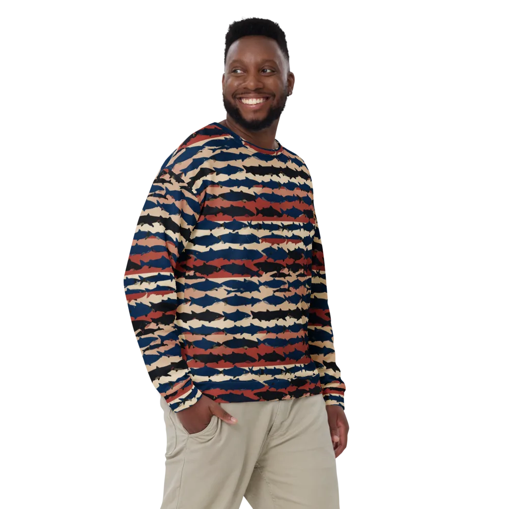 Midnight Run Fish on Sweatshirt — Front