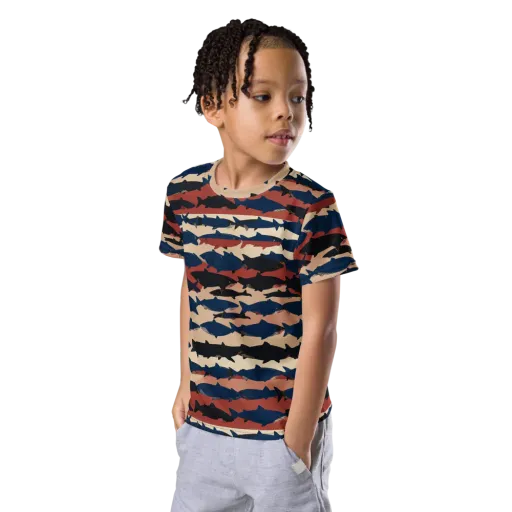 Midnight Run Fish on a Kids Crew Neck T-Shirt