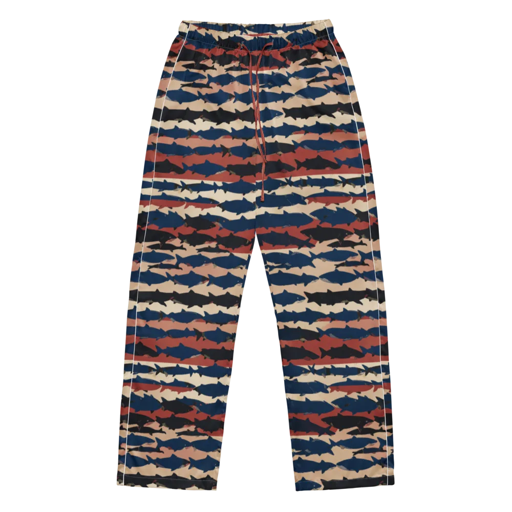 Midnight Run Fish on Women's Pajama Pants — Front
