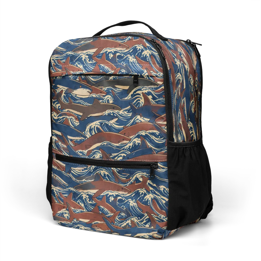 Tidal Teeth on Utility Backpack — Left Front