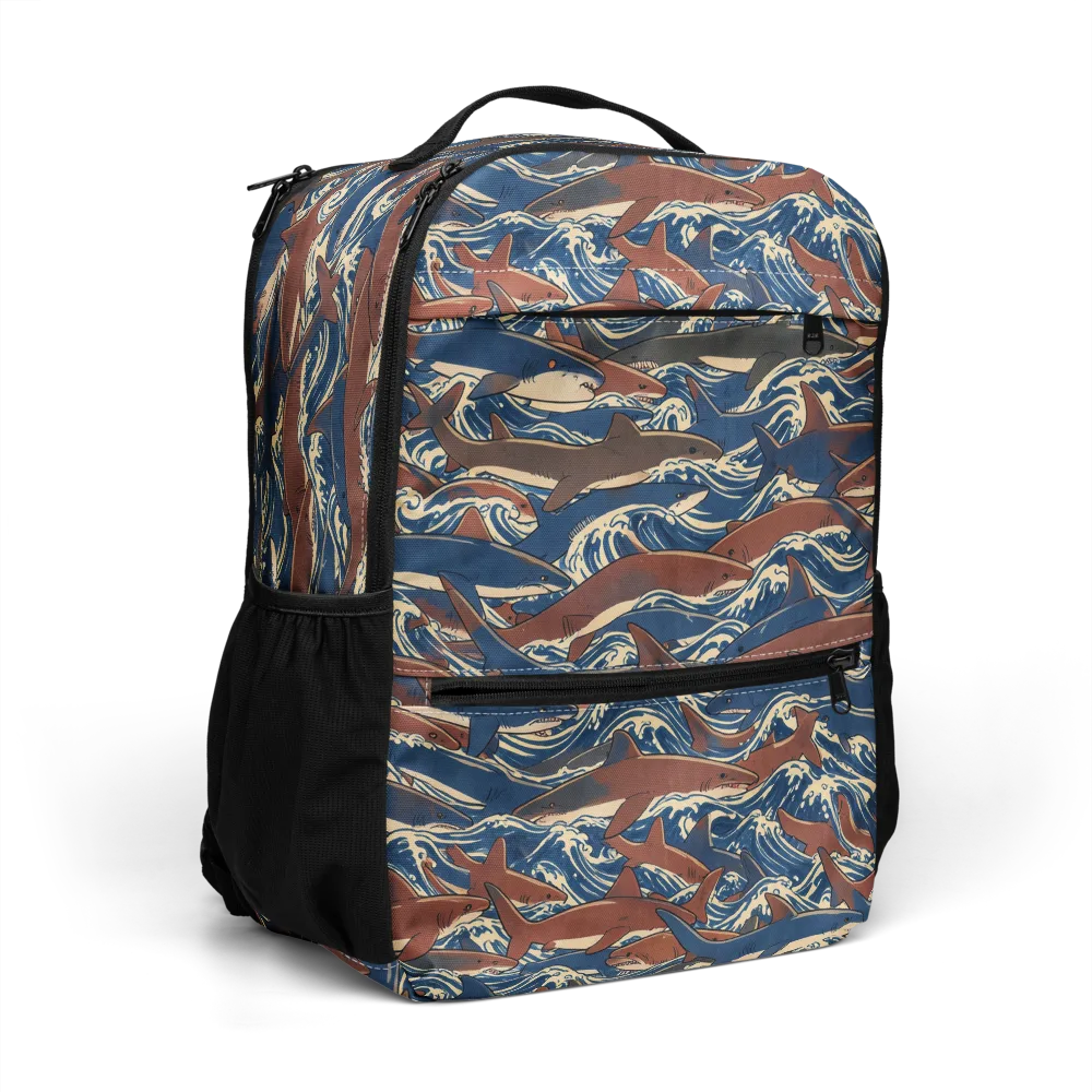 Tidal Teeth on Utility Backpack — Right Front