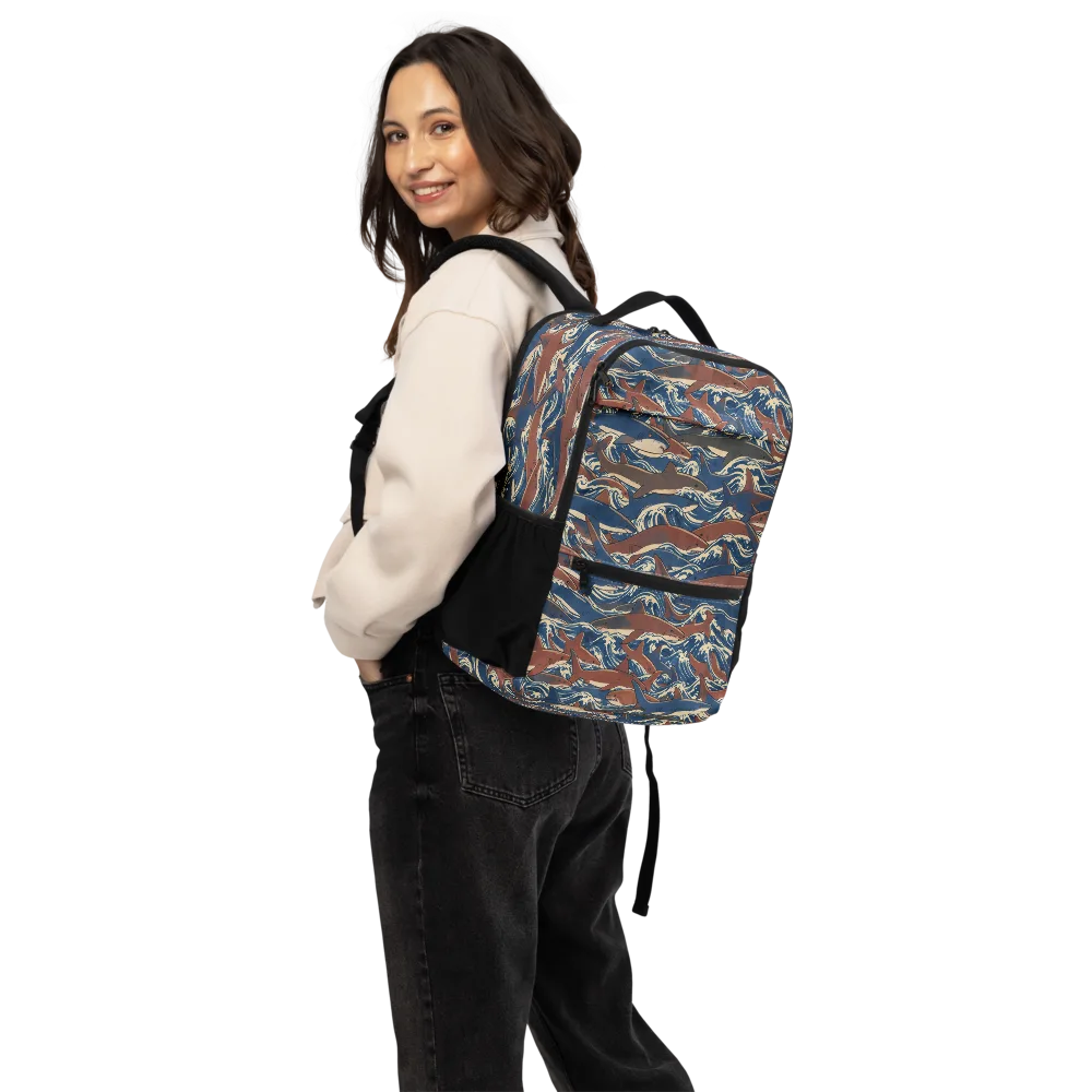Tidal Teeth on Utility Backpack — Back