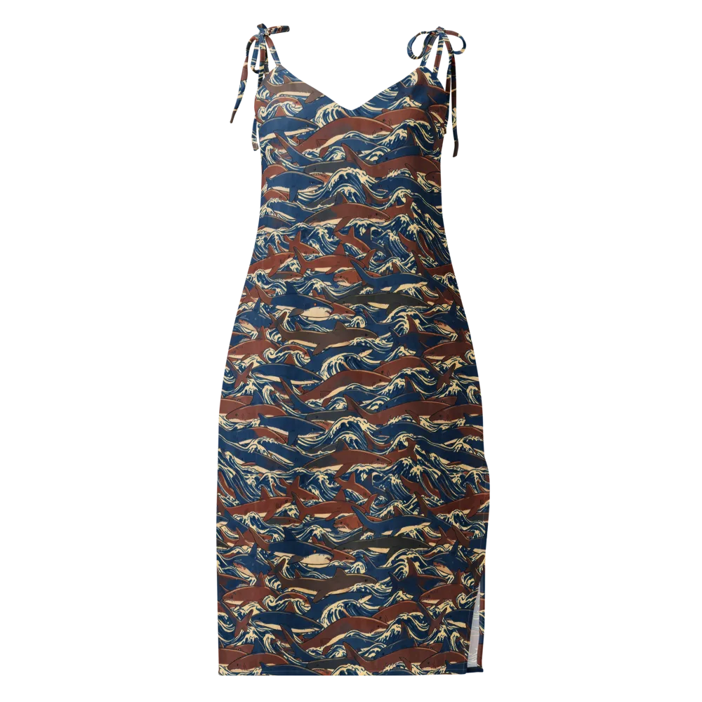 Tidal Teeth on Slip Dress — Front