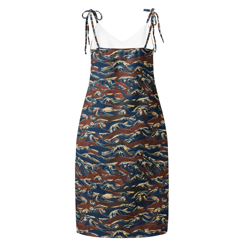 Tidal Teeth on Slip Dress — Back