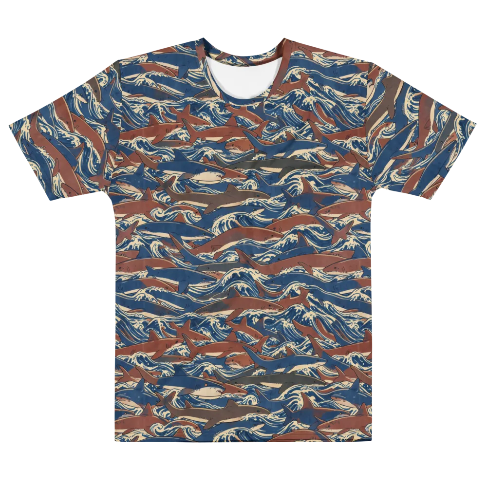 Tidal Teeth on Men's Cotton Crew Neck T-Shirt — Front