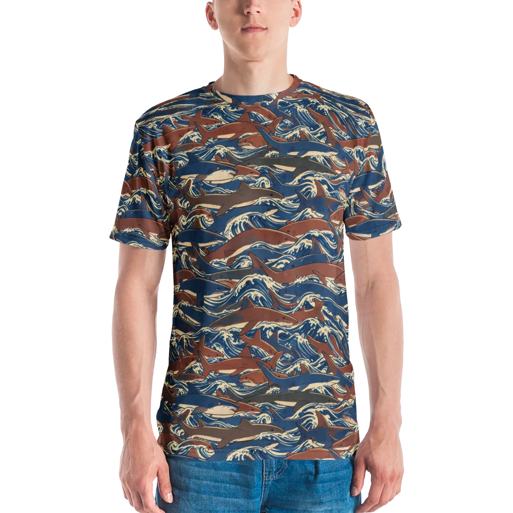Tidal Teeth on Men's Crew Neck T-Shirt — Front