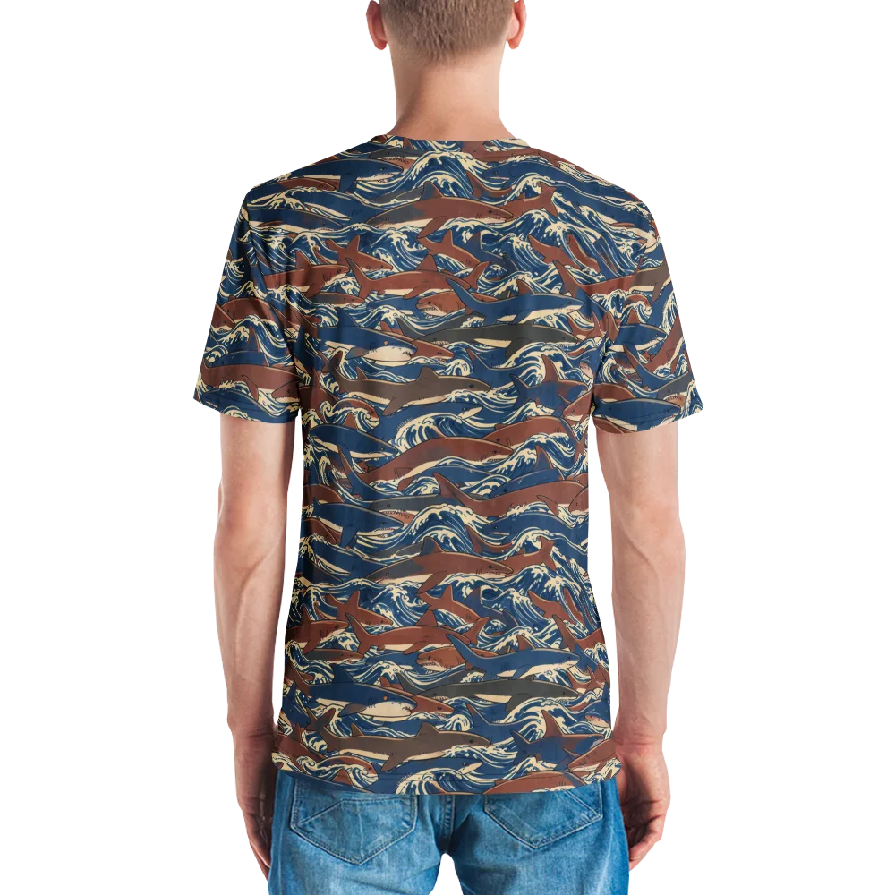 Tidal Teeth on Men's Crew Neck T-Shirt — Back