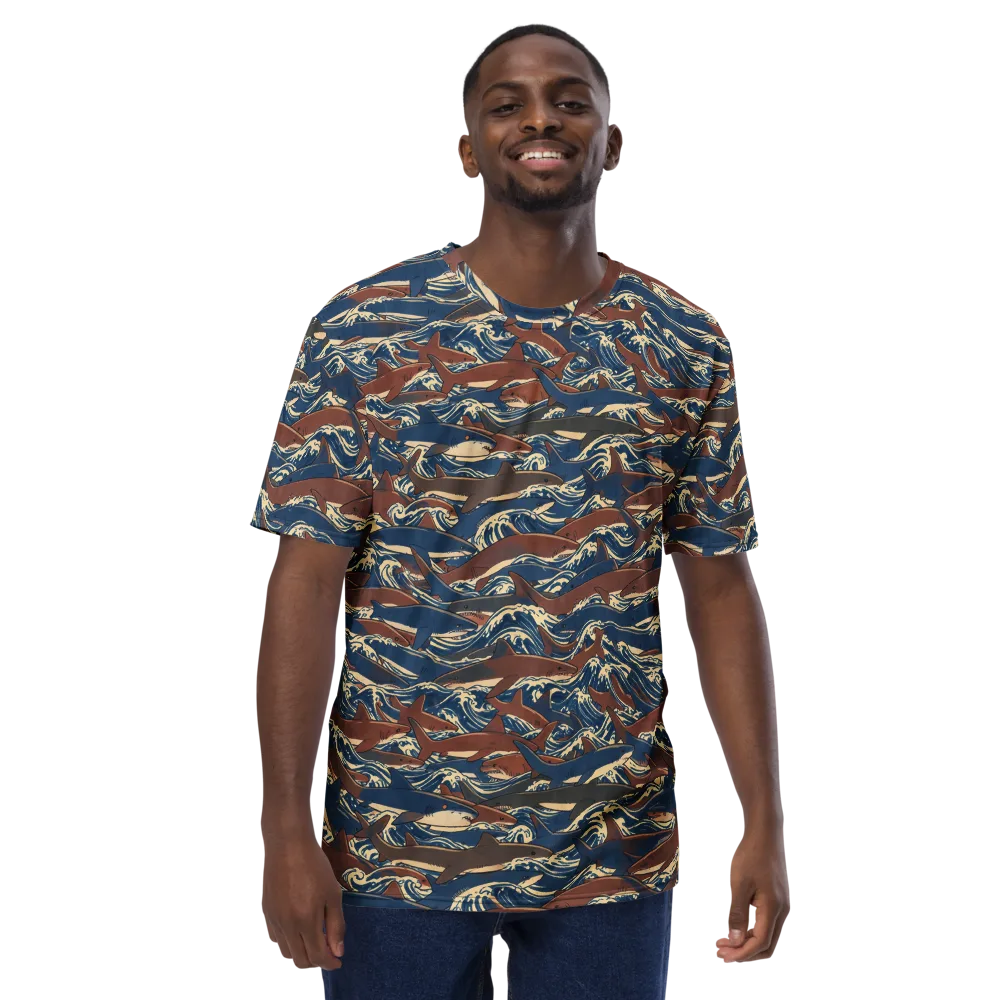 Tidal Teeth on Men's Crew Neck T-Shirt — Front