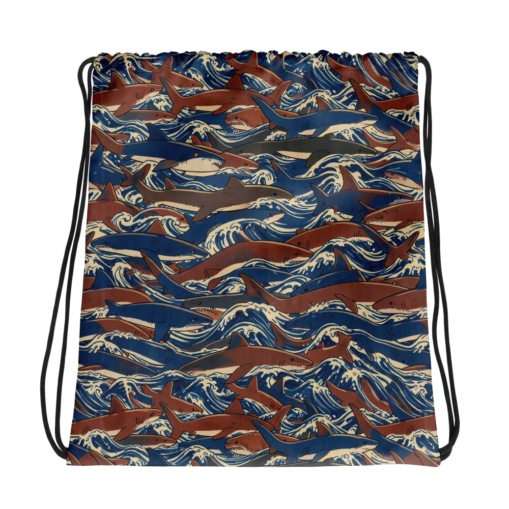 Tidal Teeth on Drawstring Bag — Photo