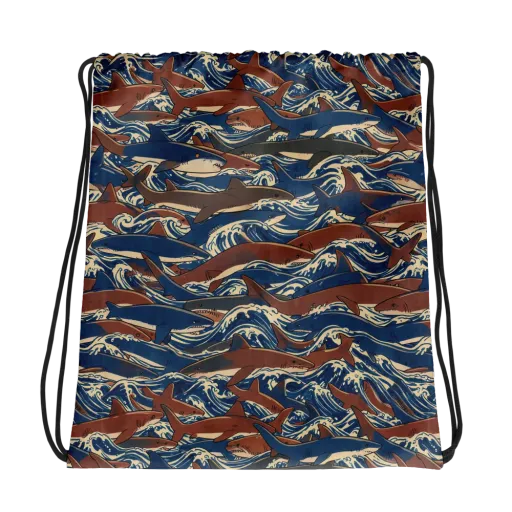 Tidal Teeth on a Drawstring Bag