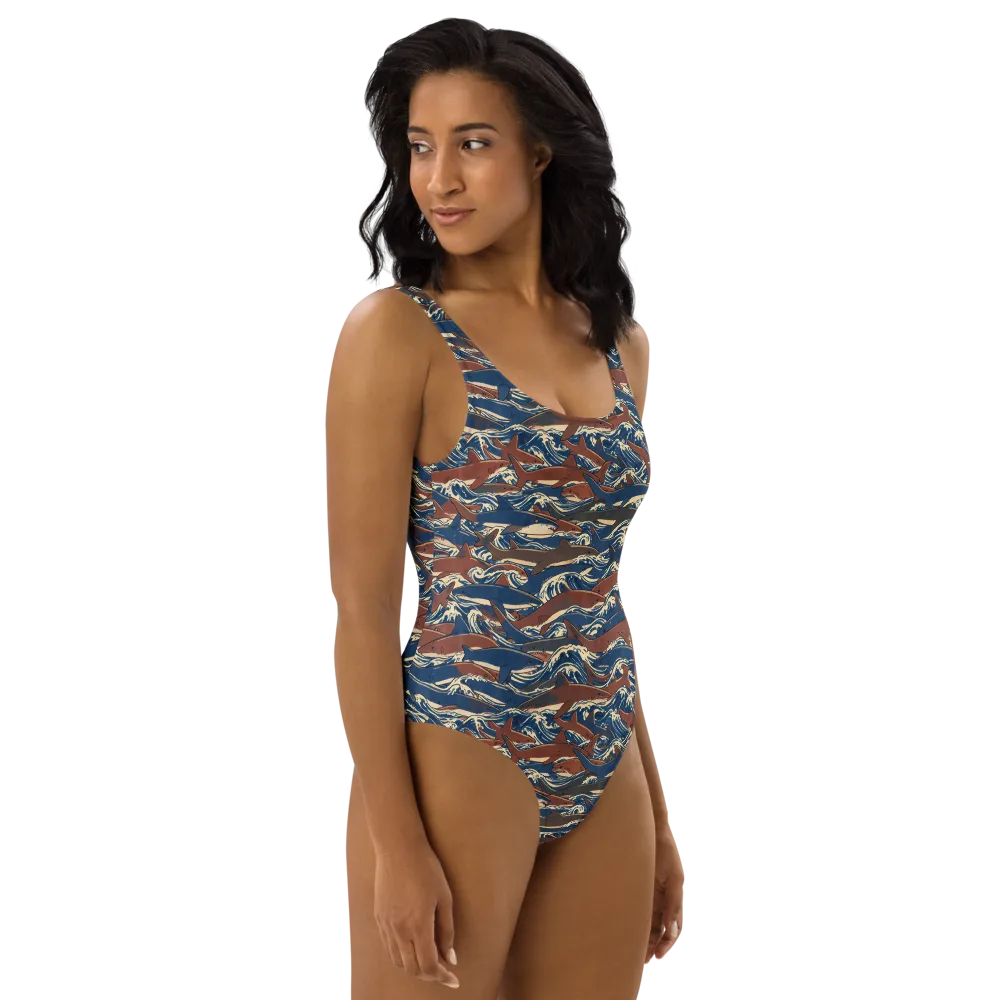Tidal Teeth on One-Piece Swimsuit — Right