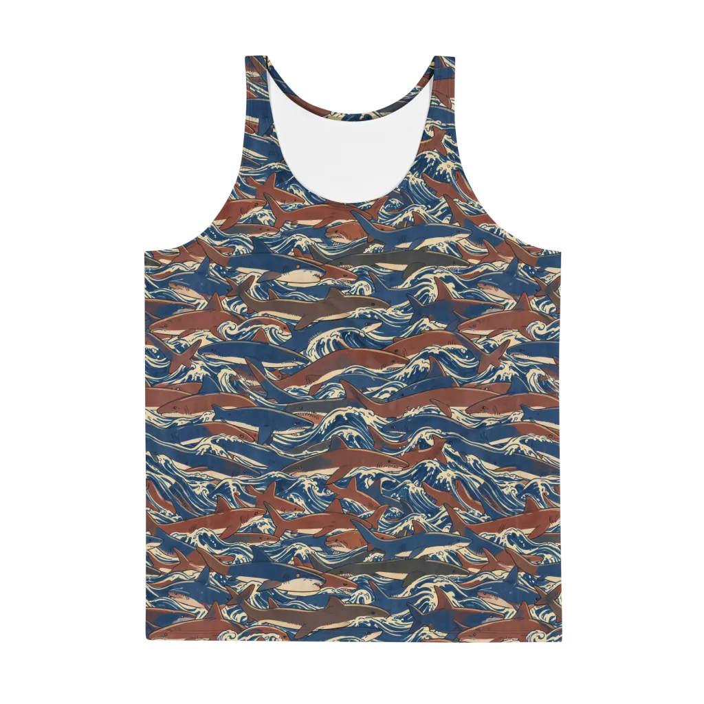 Tidal Teeth on Men's Tank Top — Front