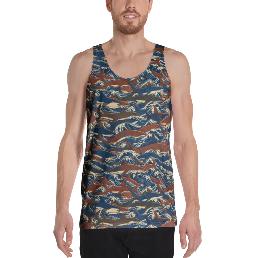 Tidal Teeth on Men's Tank Top — Front