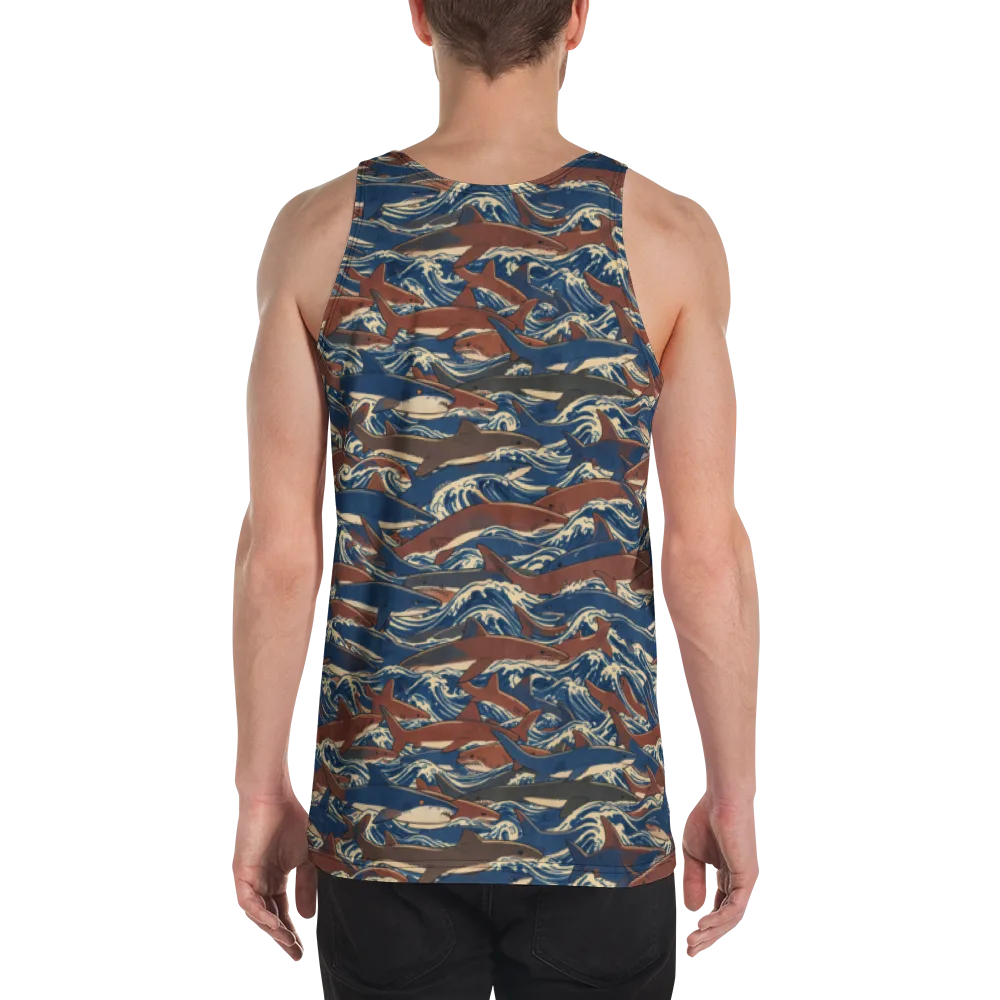 Tidal Teeth on Men's Tank Top — Back
