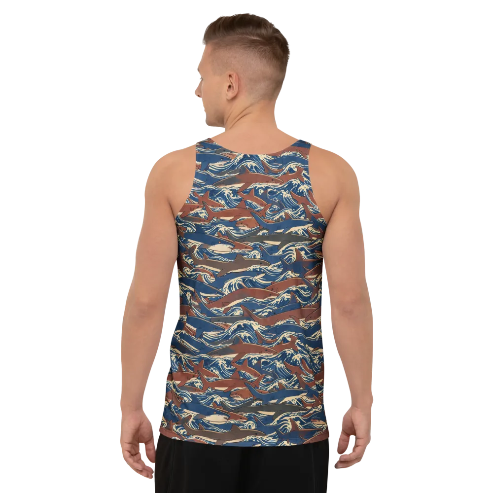Tidal Teeth on Men's Tank Top — Back