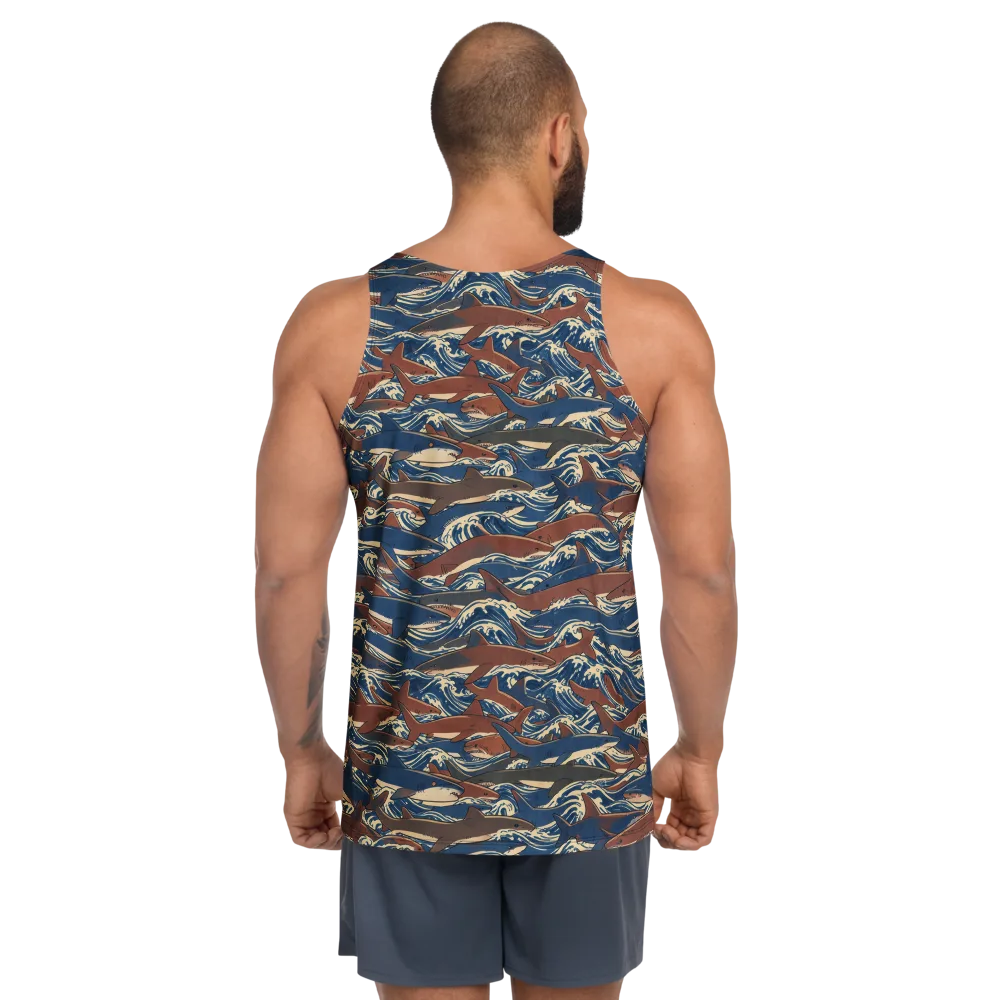 Tidal Teeth on Men's Tank Top — Back