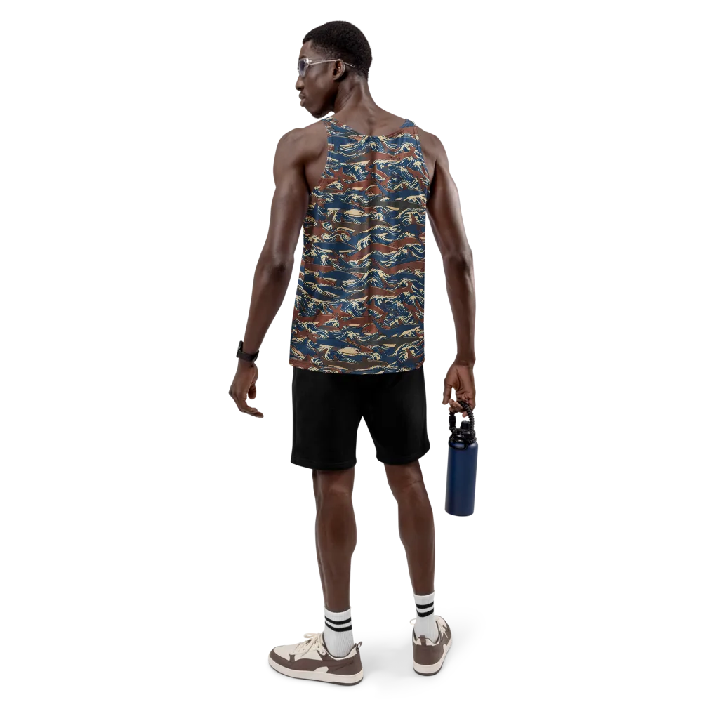 Tidal Teeth on Men's Tank Top — Back