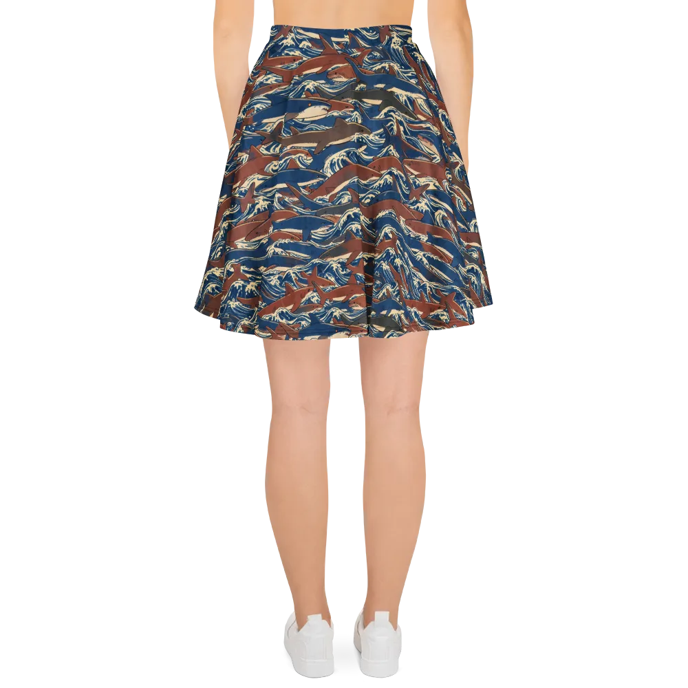 Tidal Teeth on Skater Skirt — Back