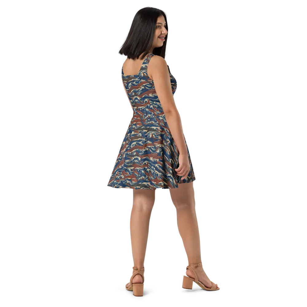 Tidal Teeth on Skater Dress — Right