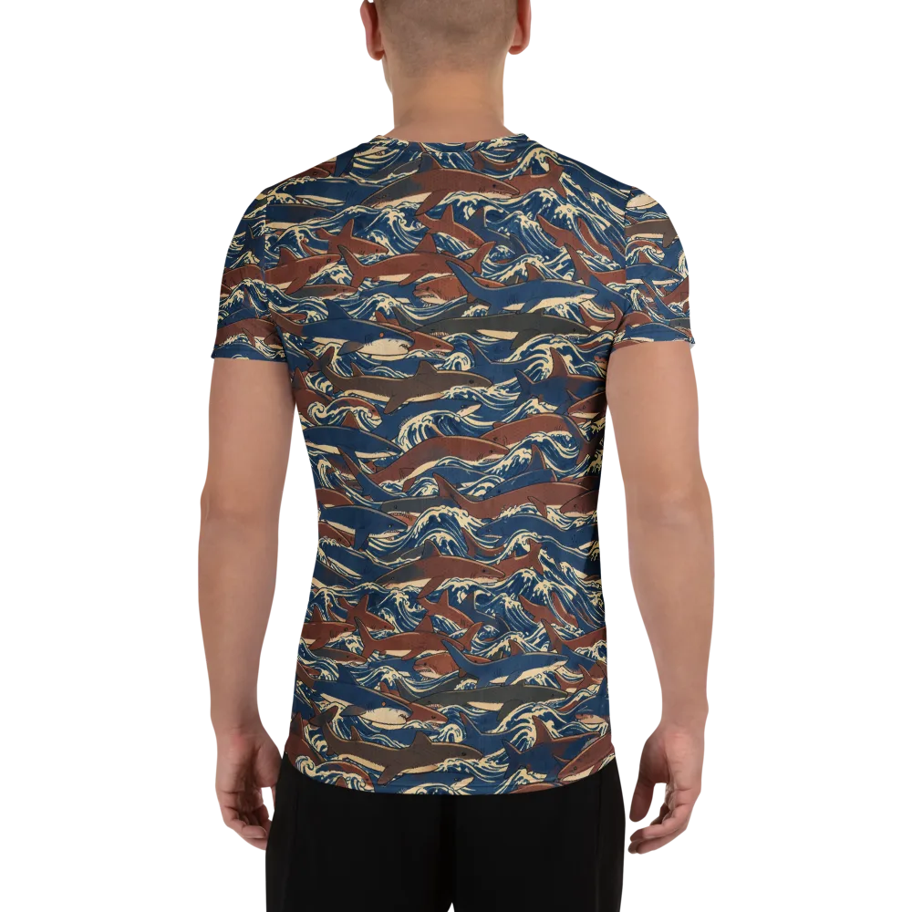 Tidal Teeth on Men's Athletic T-Shirt — Back