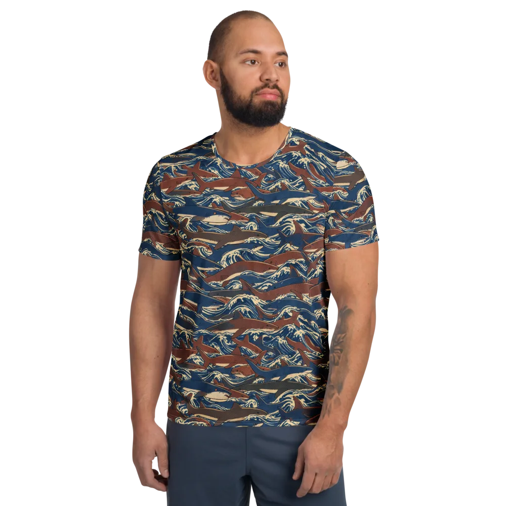 Tidal Teeth on Men's Athletic T-Shirt — Front