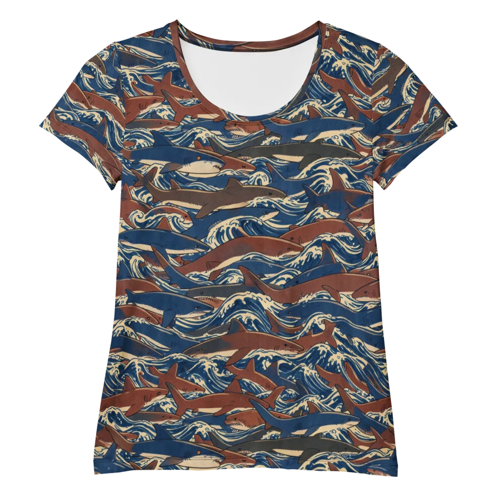 Tidal Teeth on Women's Athletic T-Shirt — Front