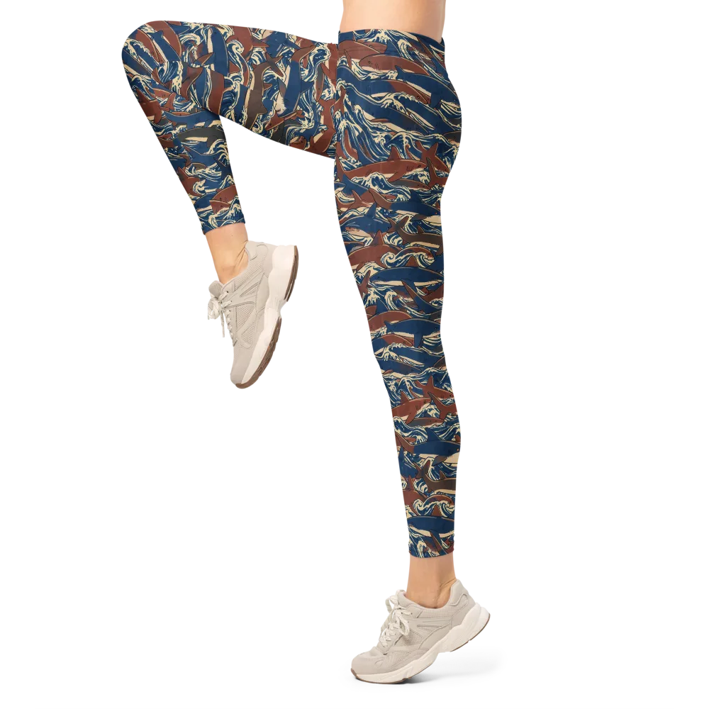 Tidal Teeth on Leggings — Left