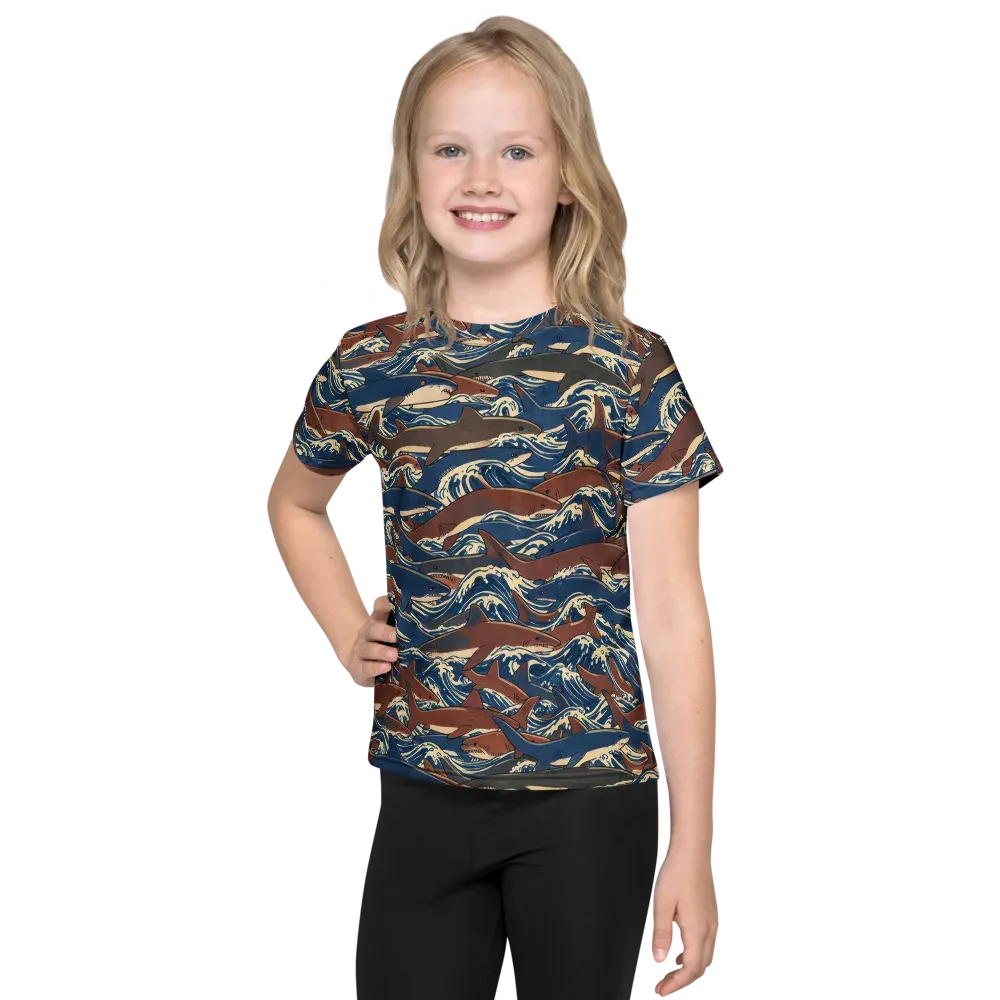 Tidal Teeth on Kids Crew Neck T-Shirt — Front