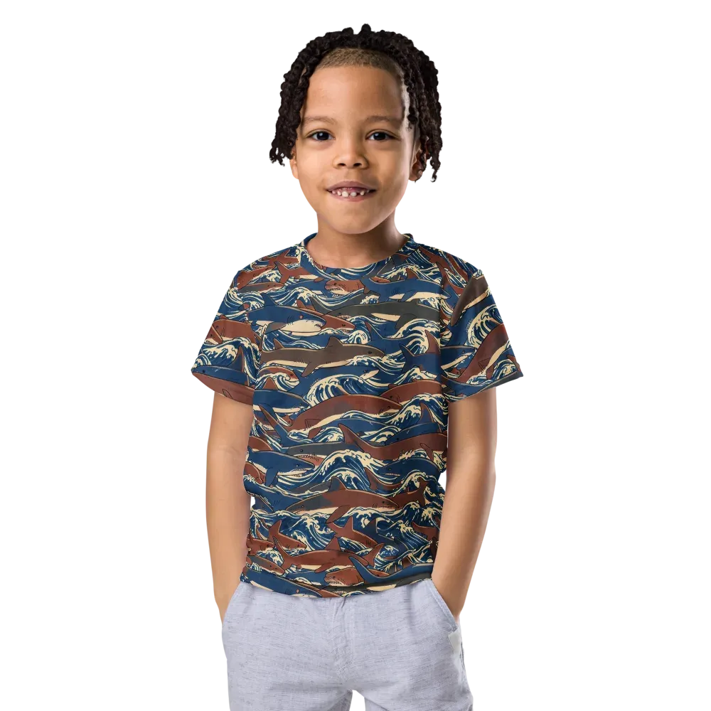 Tidal Teeth on Kids Crew Neck T-Shirt — Front