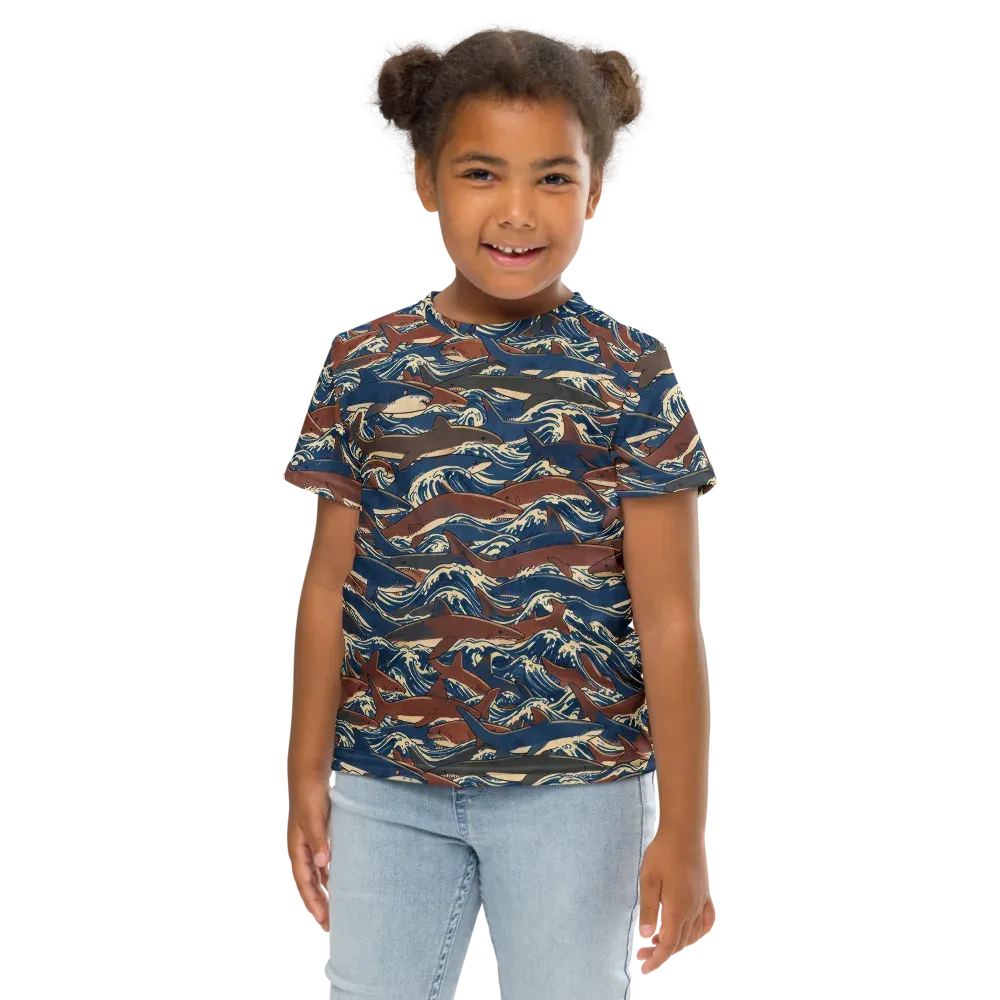 Tidal Teeth on Kids Crew Neck T-Shirt — Front
