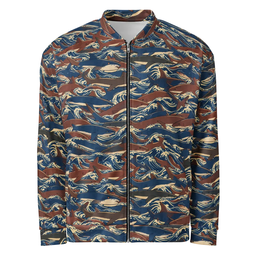 Tidal Teeth on Bomber Jacket — Front