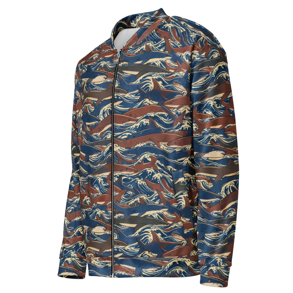Tidal Teeth on Bomber Jacket — Left Front