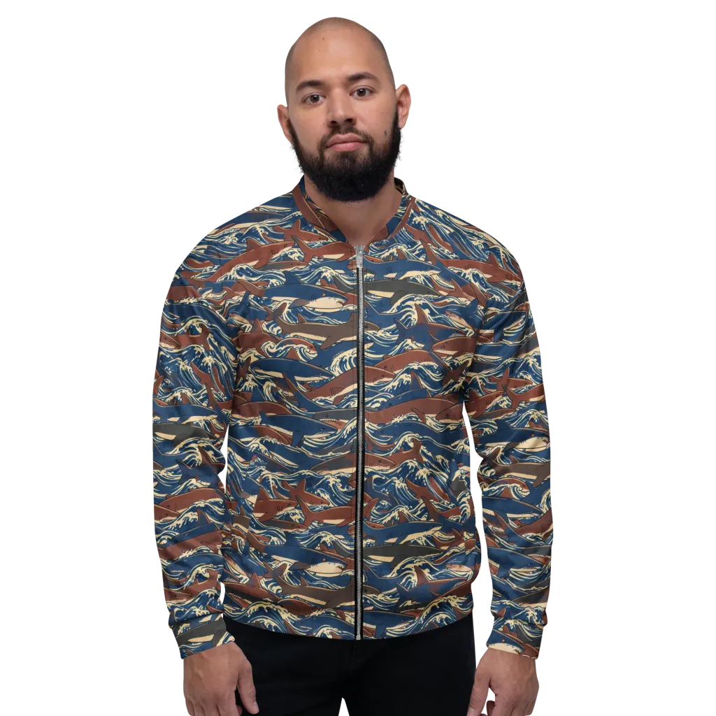Tidal Teeth on Bomber Jacket — Front