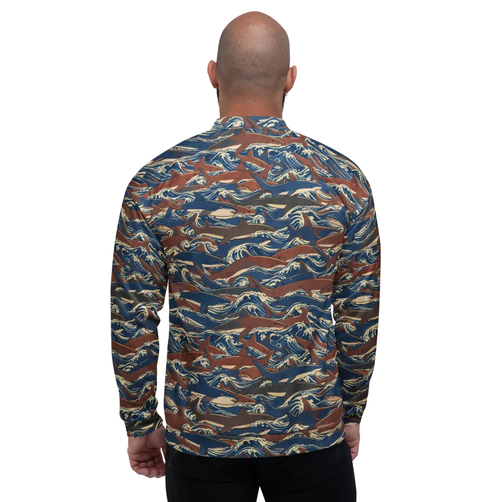 Tidal Teeth on Bomber Jacket — Back