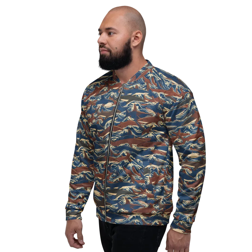 Tidal Teeth on Bomber Jacket — Left