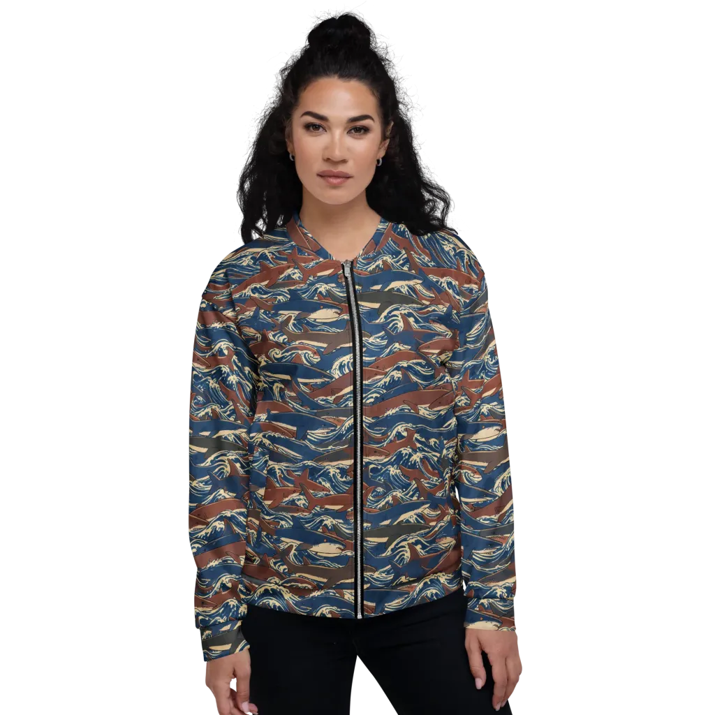 Tidal Teeth on Bomber Jacket — Front