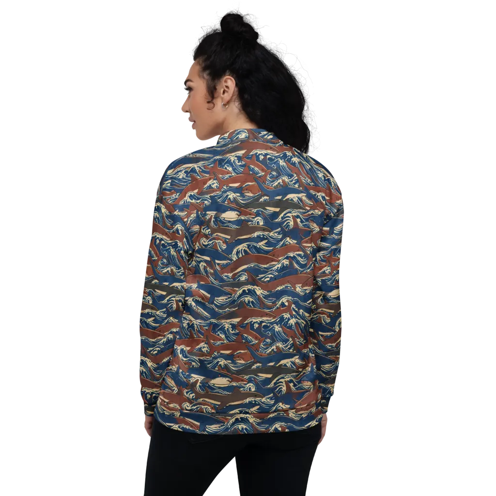 Tidal Teeth on Bomber Jacket — Back
