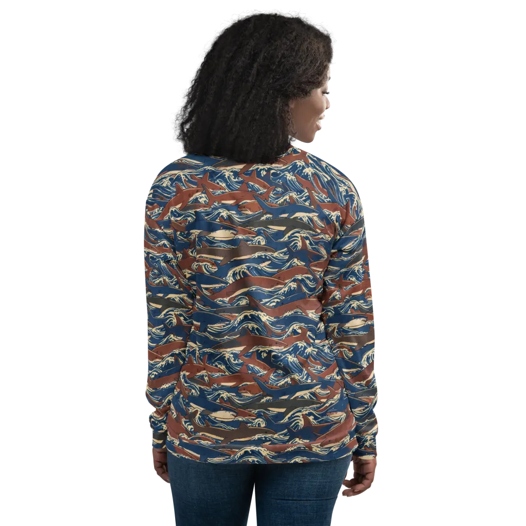 Tidal Teeth on Bomber Jacket — Back