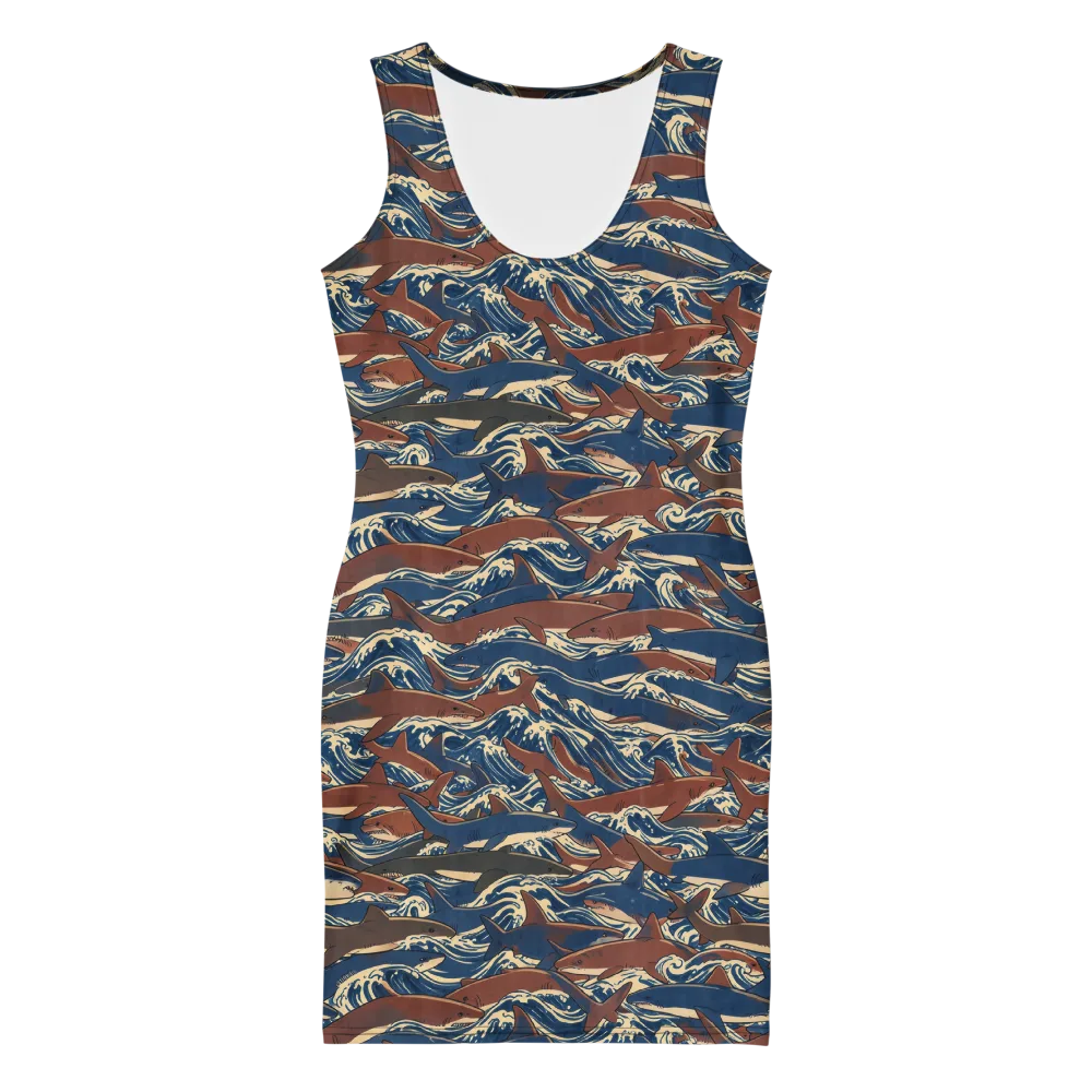 Tidal Teeth on Bodycon Dress — Front