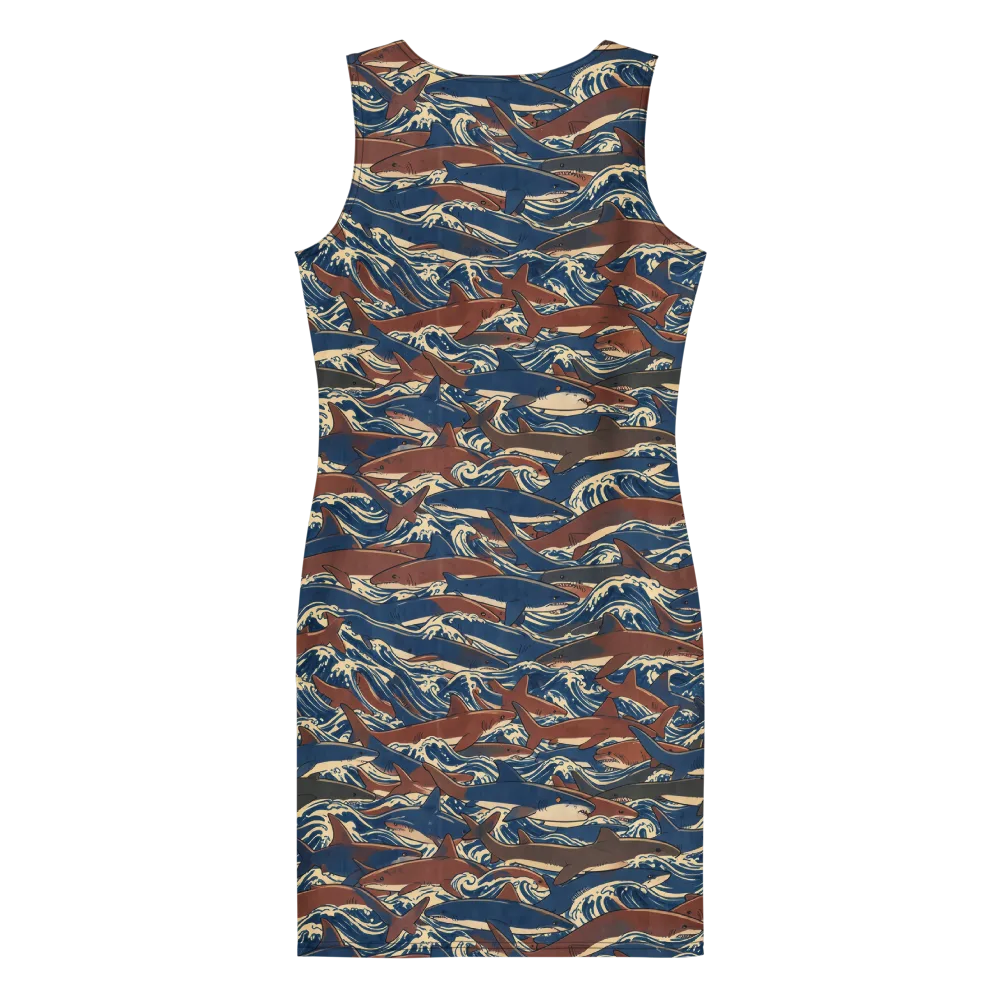 Tidal Teeth on Bodycon Dress — Back