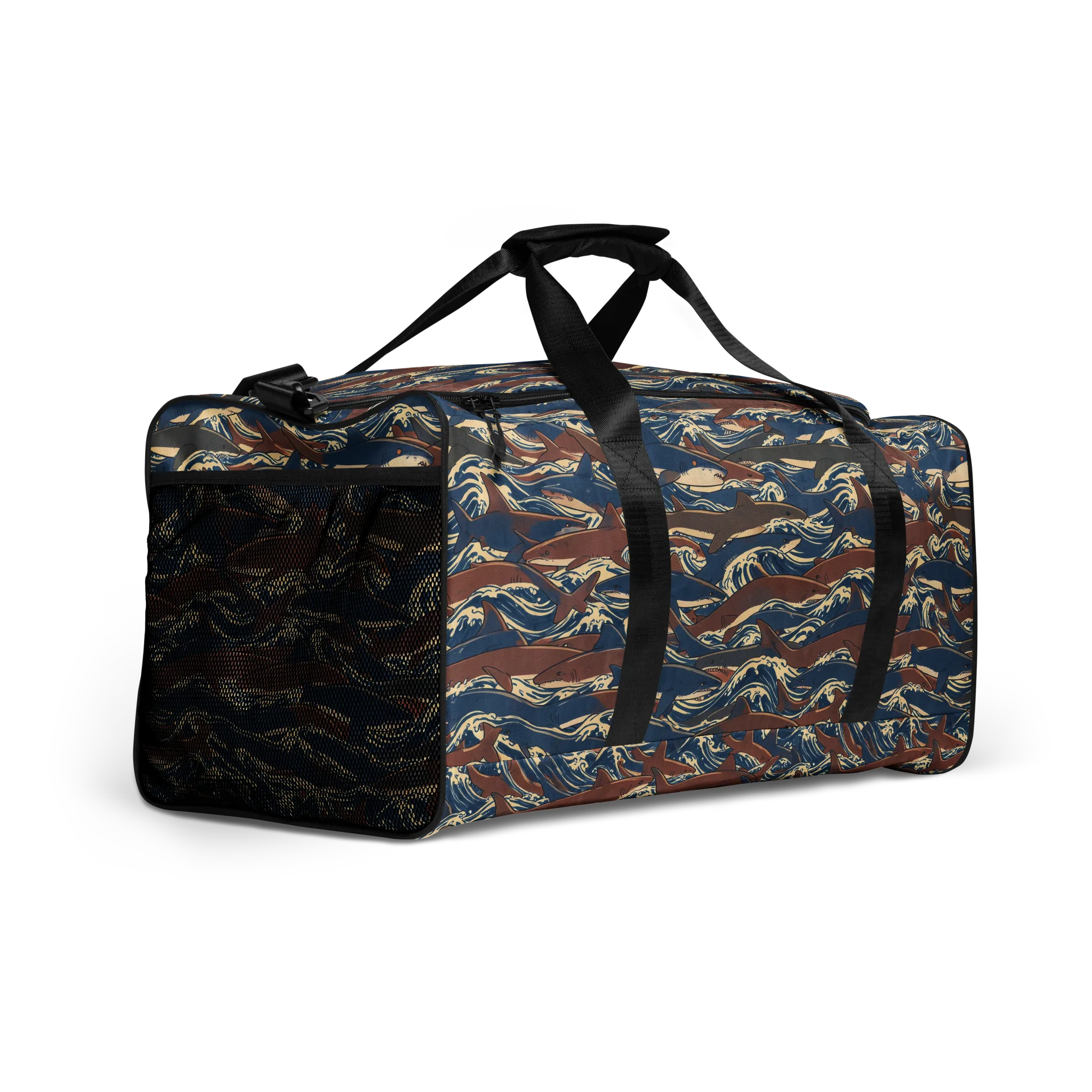 Tidal Teeth on Duffle Bag — Right Front
