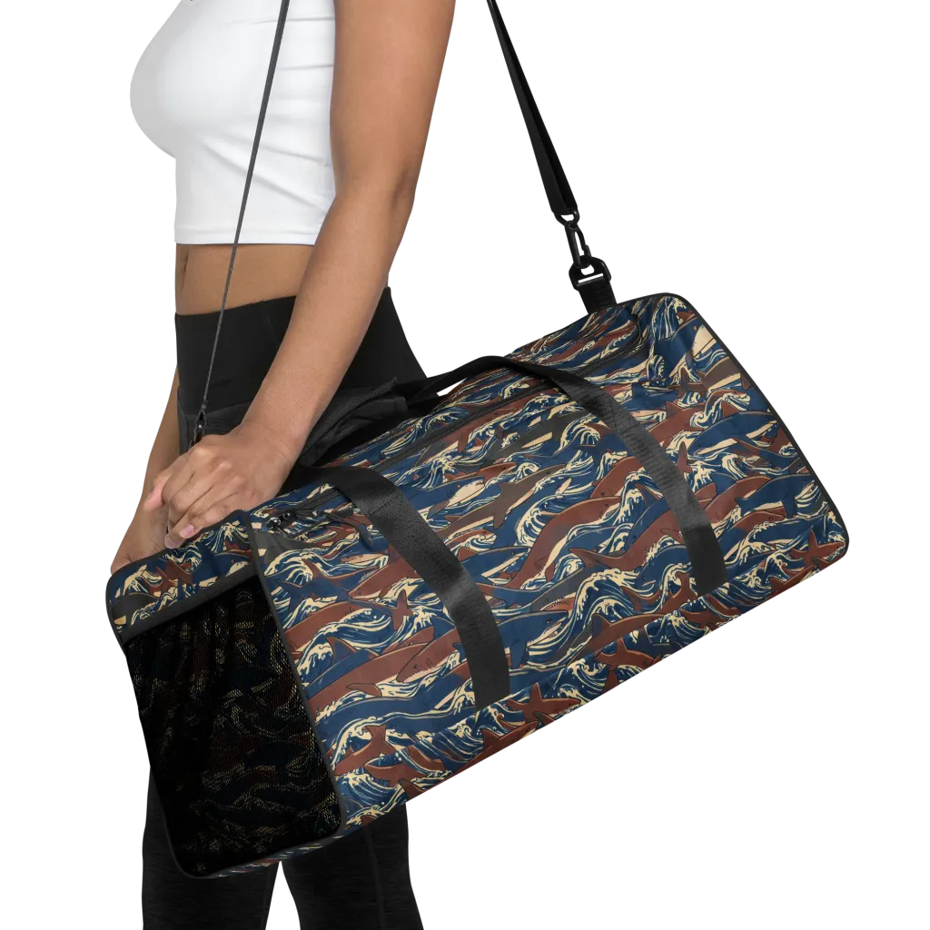 Tidal Teeth on Duffle Bag — Front