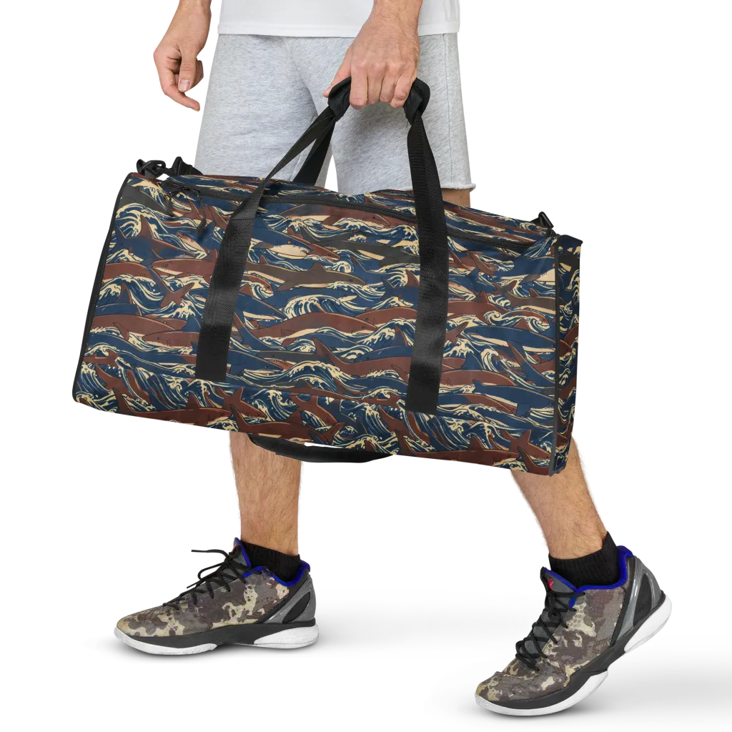 Tidal Teeth on Duffle Bag — Front