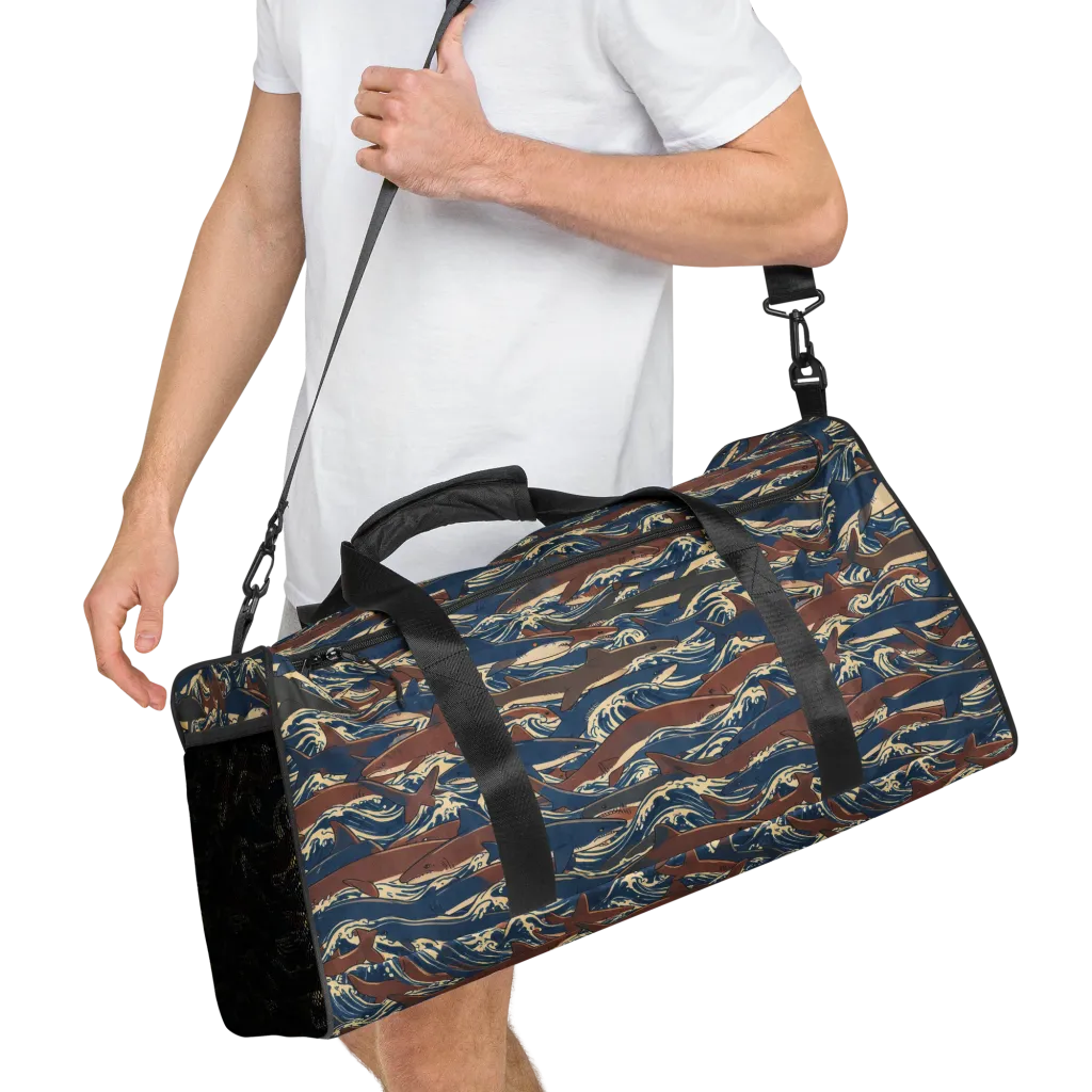 Tidal Teeth on Duffle Bag — Right Front