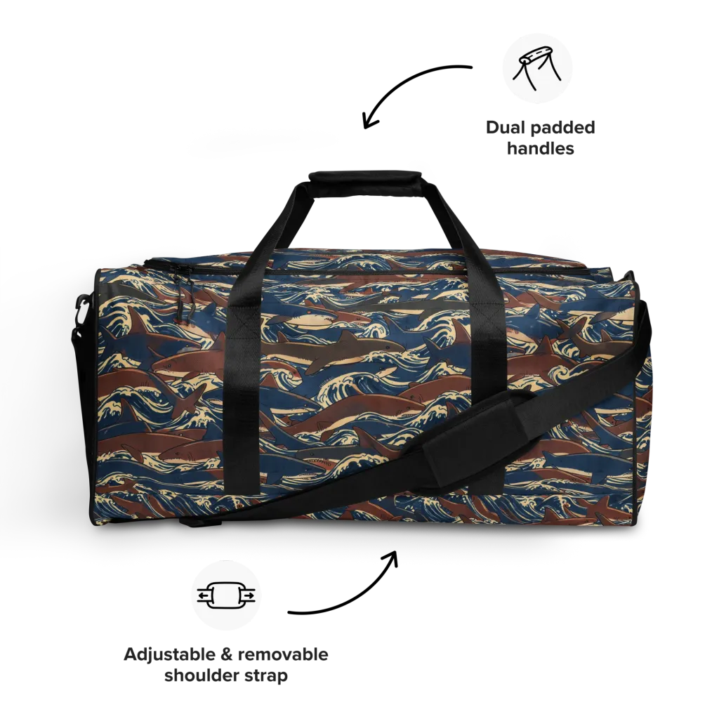 Tidal Teeth on Duffle Bag — Front
