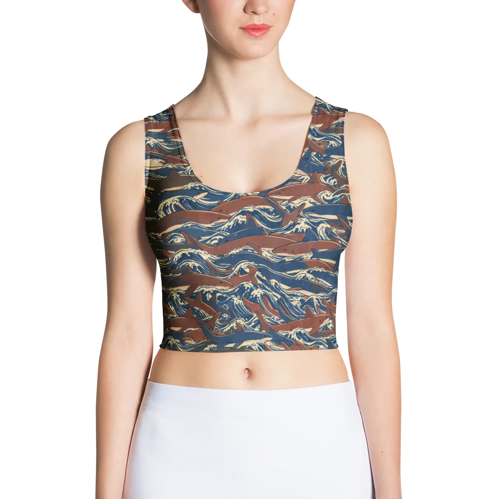 Tidal Teeth on Crop Top — Front