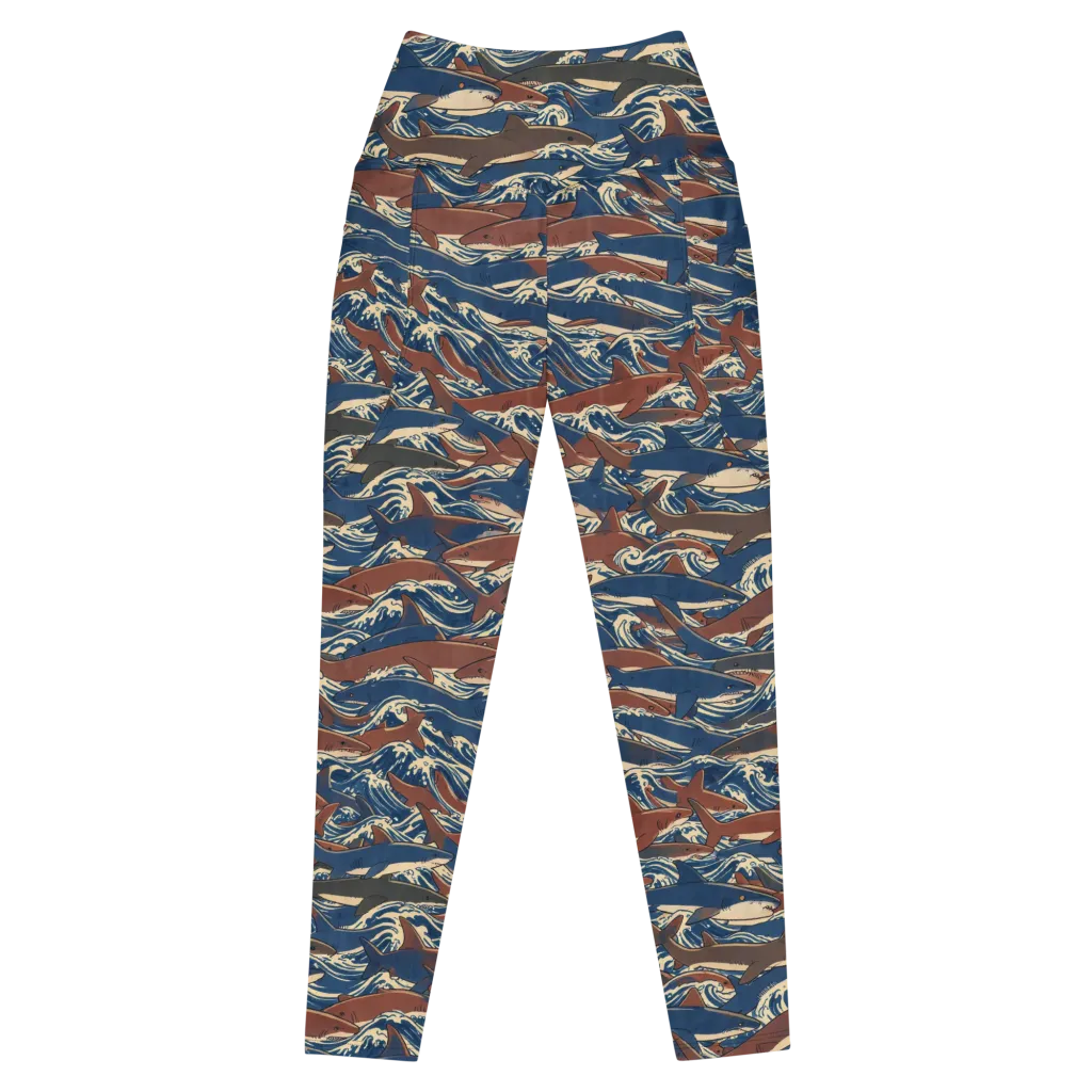 Tidal Teeth on Leggings with Pockets — Front