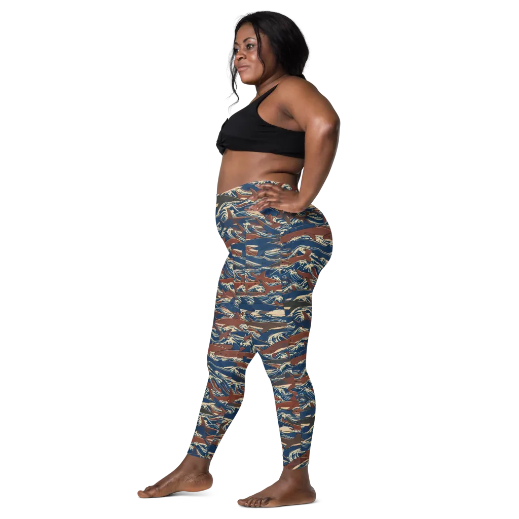 Tidal Teeth on Leggings with Pockets — Left