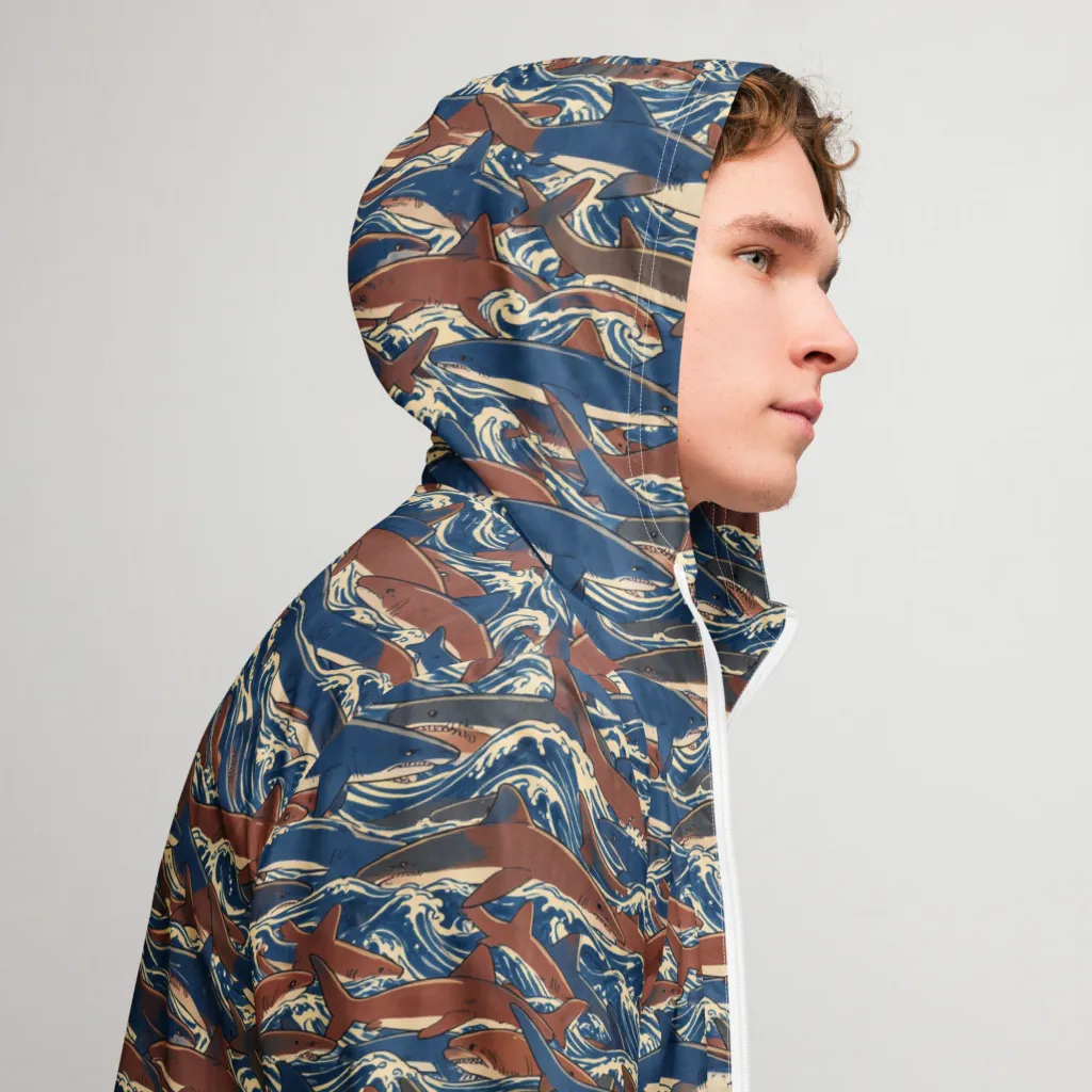 Tidal Teeth on Men's Windbreaker — Right