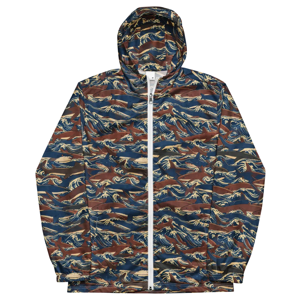 Tidal Teeth on Men's Windbreaker — Front